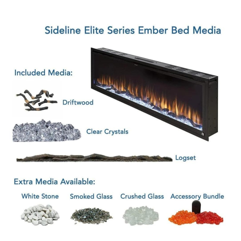 Touchstone Sideline 72" Flush Mount Electric Fireplace