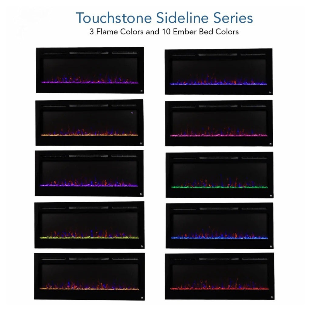 Touchstone Sideline 100" Recessed Electric Fireplace
