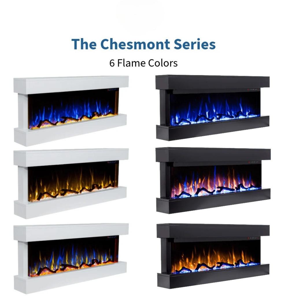 Touchstone Chesmont 50" Wall Mount 3-Sided Smart Electric Fireplace