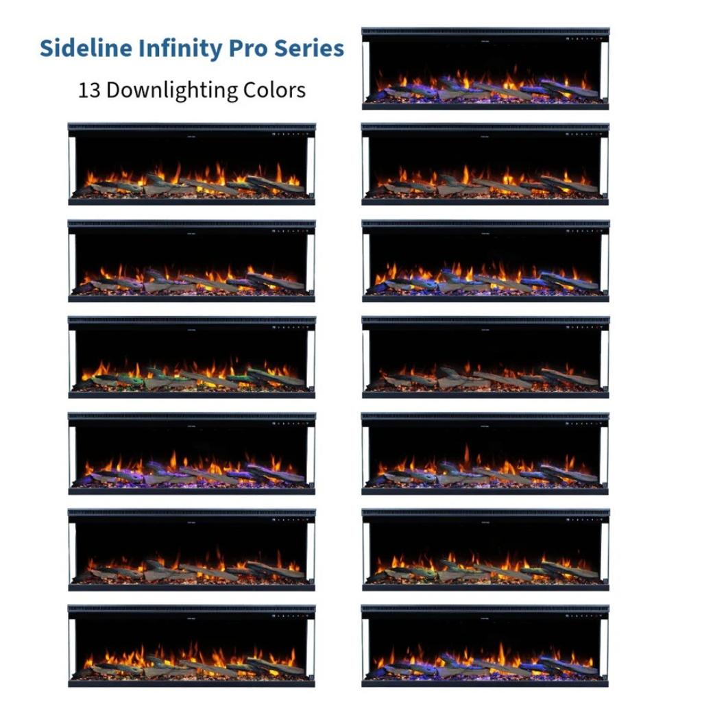 Touchstone Sideline Infinity 3-Sided 60" Recessed Electric Fireplace
