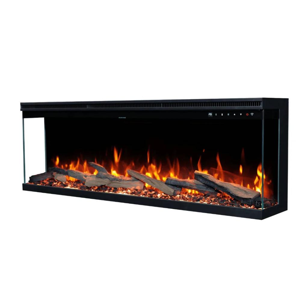 Touchstone Sideline Infinity 3-Sided 72" Smart Recessed Electric Fireplace