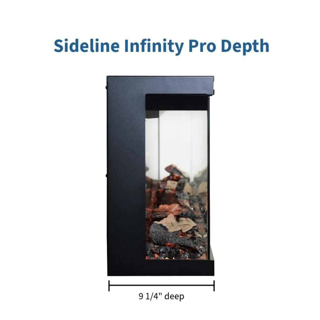 Touchstone Sideline Infinity 3-Sided 72" Smart Recessed Electric Fireplace