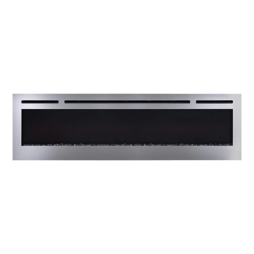Touchstone Sideline Deluxe Stainless Steel 72" Recessed Smart Electric Fireplace