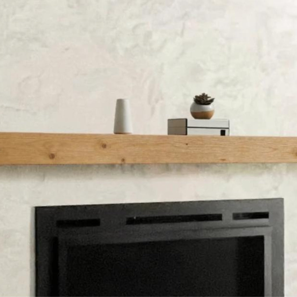 Touchstone Encase Floating Natural Electric Fireplace Wood Mantel
