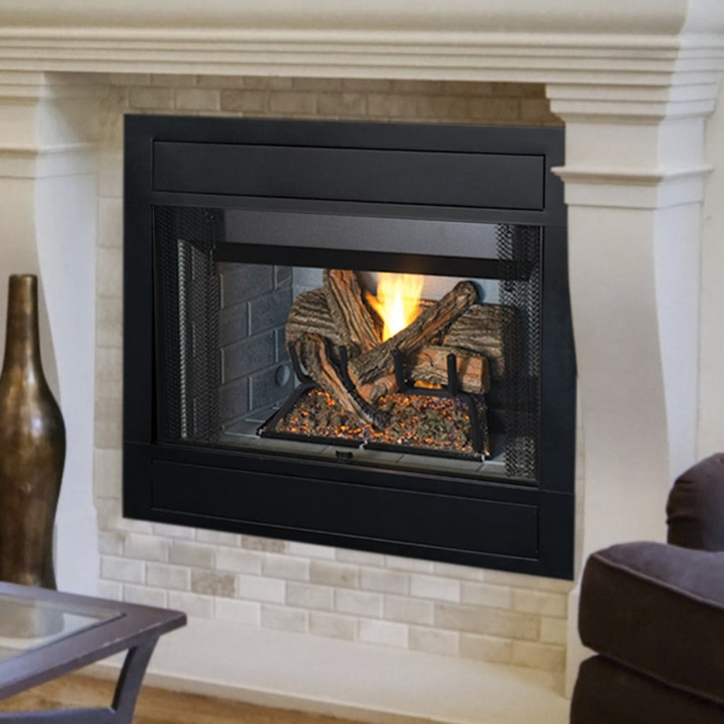 Superior BRT4342/BRT4542 42" B-Vent Gas Fireplace — Dimensional Drawing
