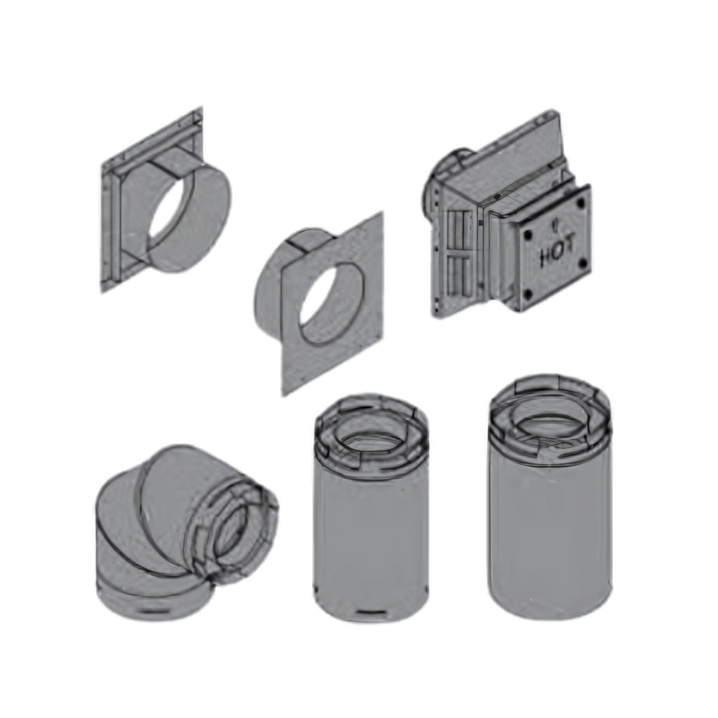 Empire 4 x 6 5/8 Horizontal Vent Kits for Fireplace – Alternate View 6