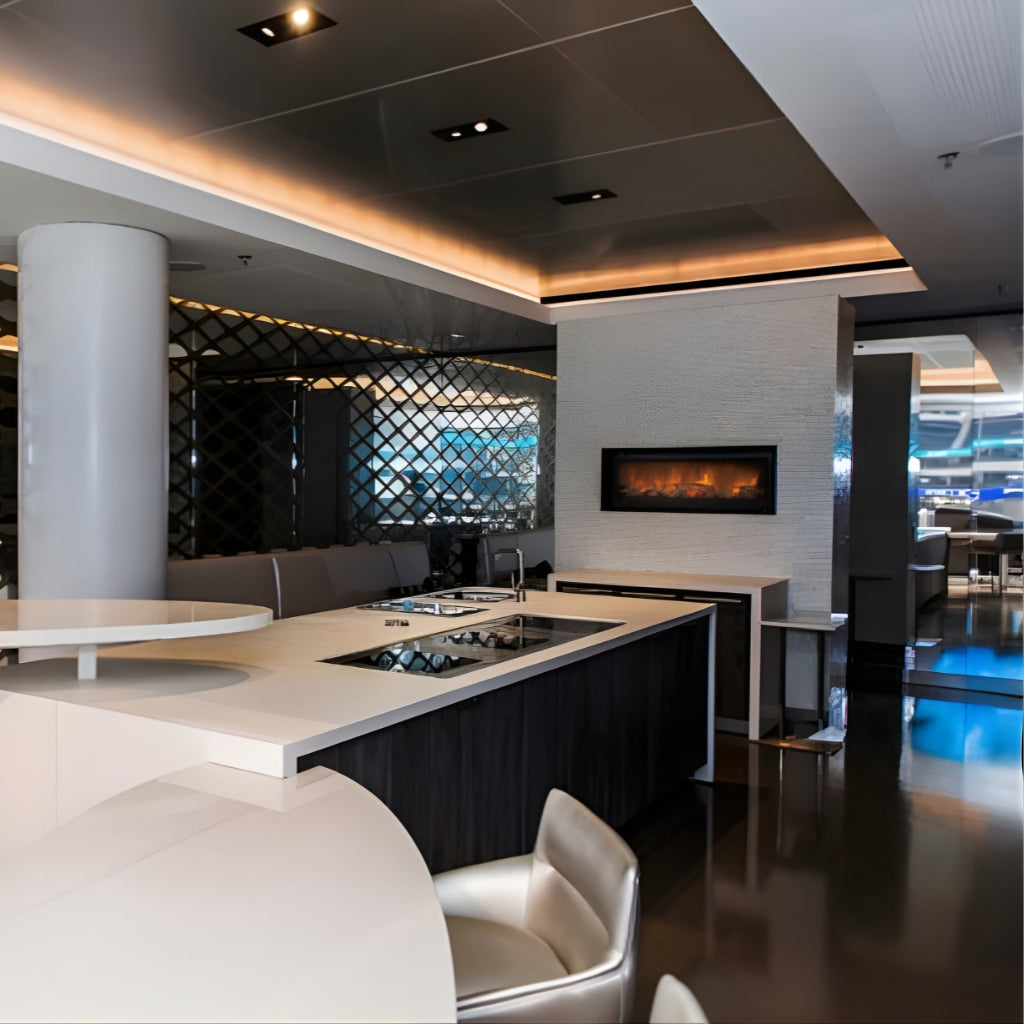 Modern Flames Orion Slim 100" Built-In Electric Fireplace (OR100-SLIM) - lifestyle view