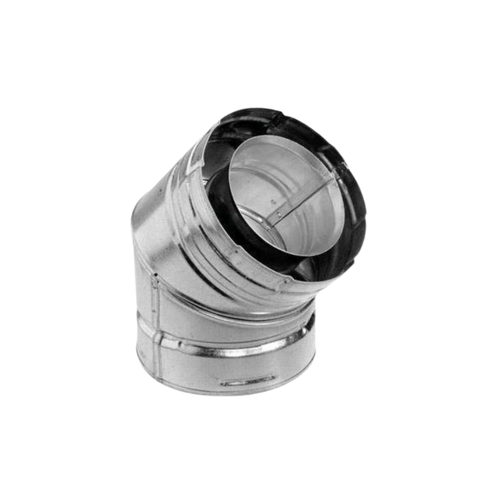 Empire 45 Degree Vent Elbow (SD46DVAE45B) – Front View