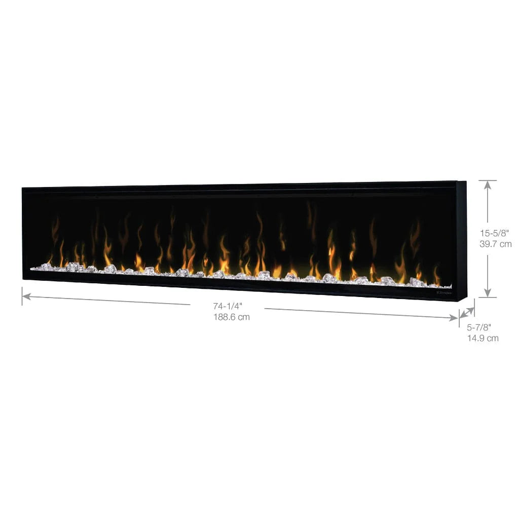 Dimplex IgniteXL 74" Recessed Linear Electric Fireplace (XLF74)