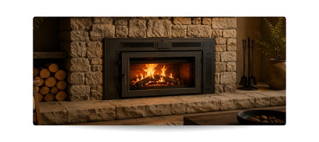 built in fireplace