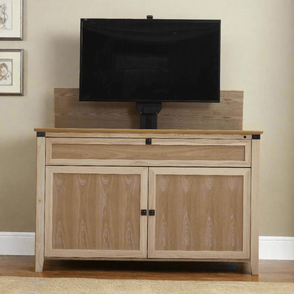 Touchstone Claymont Unfinished TV Lift Cabinet for 65" Flat screen TVs