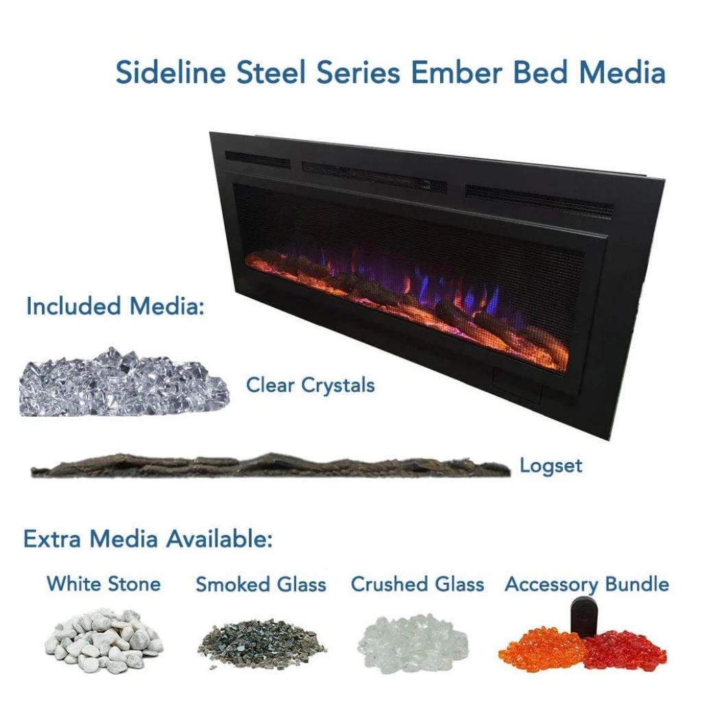 Touchstone Sideline Steel 50" Flush Mount Fireplace