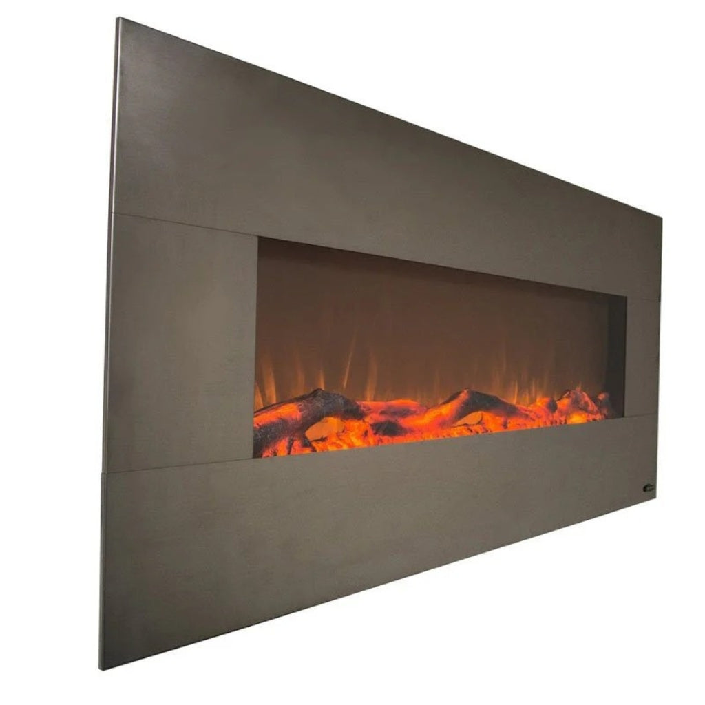 Touchstone Onyx 50" Stainless Steel Electric Fireplace