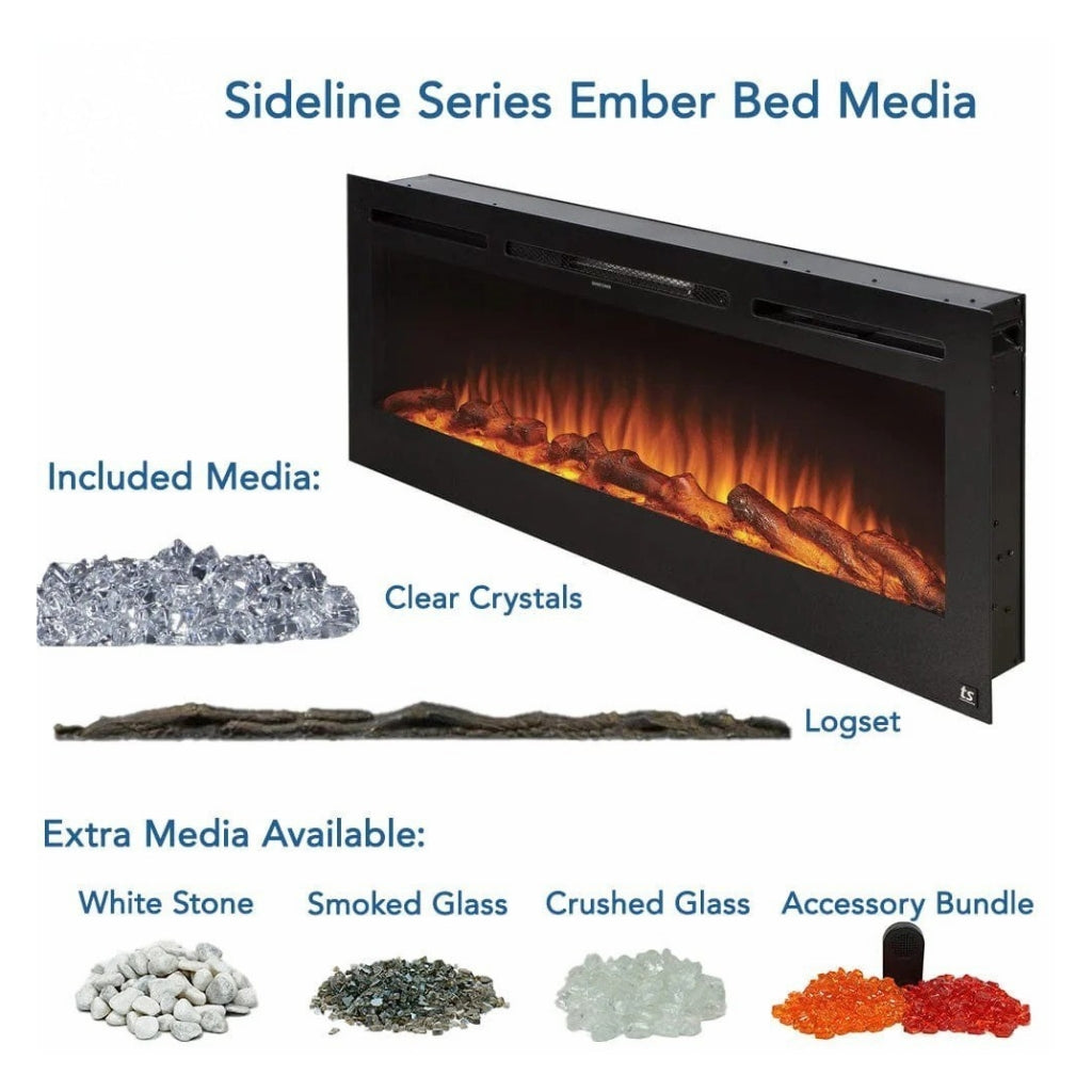 Touchstone Sideline 100" Recessed Electric Fireplace