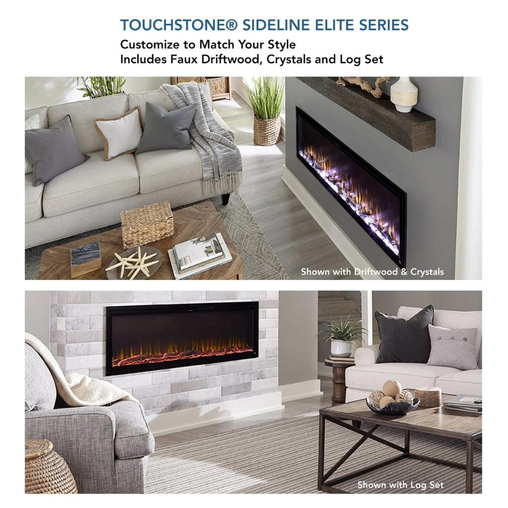 Touchstone Sideline Elite Smart 60" Recessed Electric Fireplace