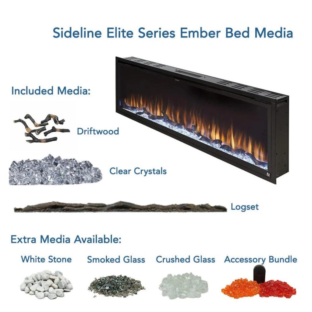 Touchstone Sideline Elite Smart 72" Recessed Electric Fireplace
