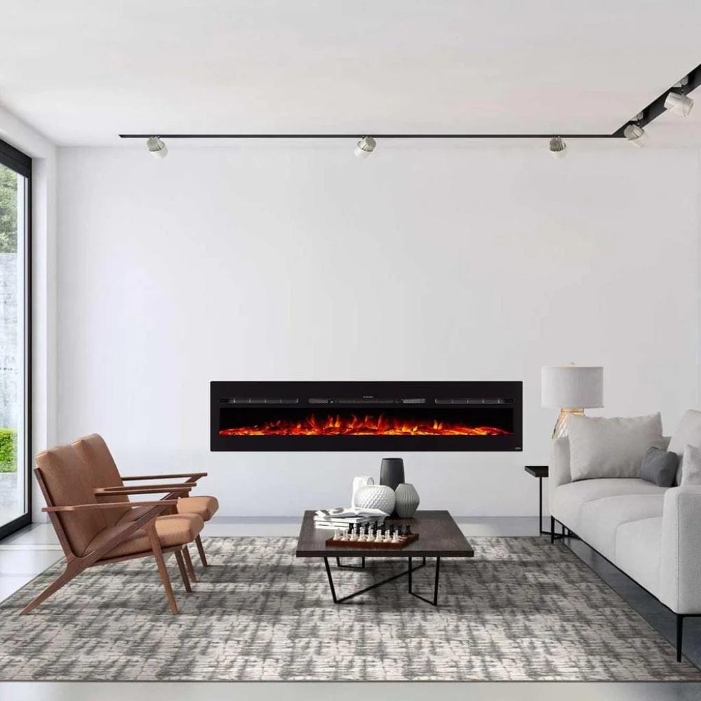 Touchstone Sideline 84" Recessed Electric Fireplace