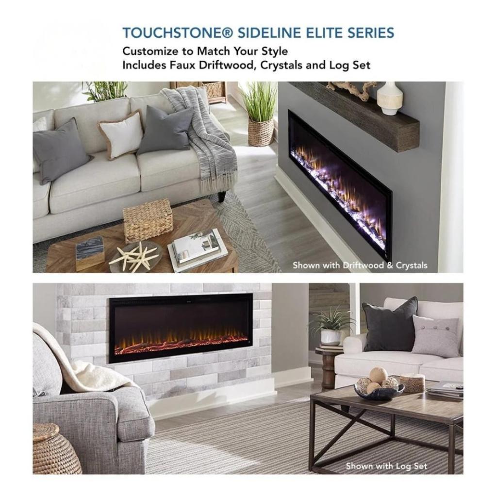 Touchstone Sideline Elite Smart 100" Recessed Electric Fireplace