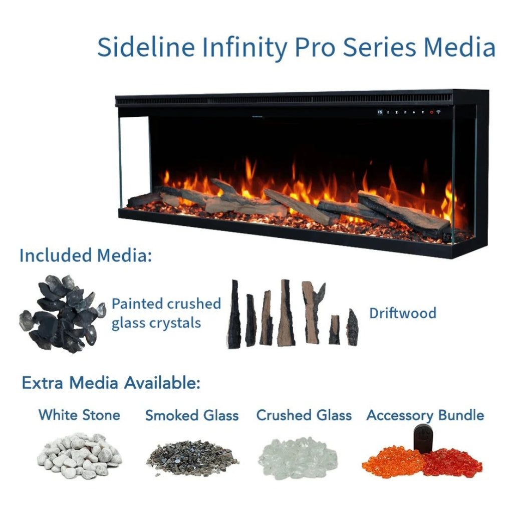 Touchstone Sideline Infinity 3-Sided 50" Recessed Electric Fireplace