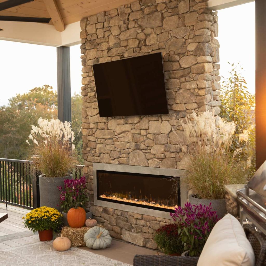 Touchstone Sideline Elite 60" Outdoor Weatherproof Smart Electric Fireplace