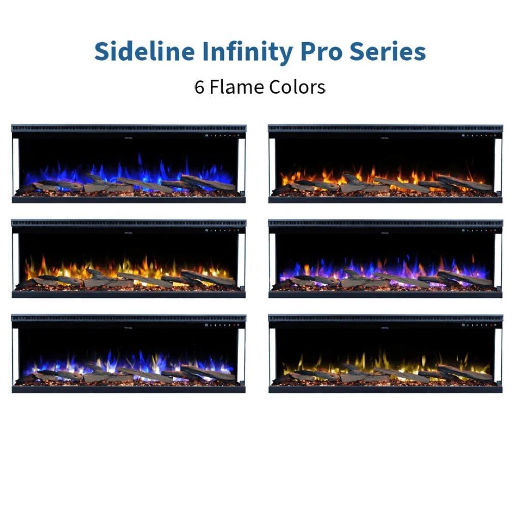 Touchstone Sideline Infinity 3-Sided 72" Smart Recessed Electric Fireplace