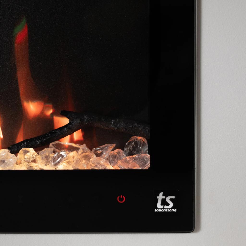 Touchstone Sideline Fury 57" Slim-Depth Recessed Smart Electric Fireplace