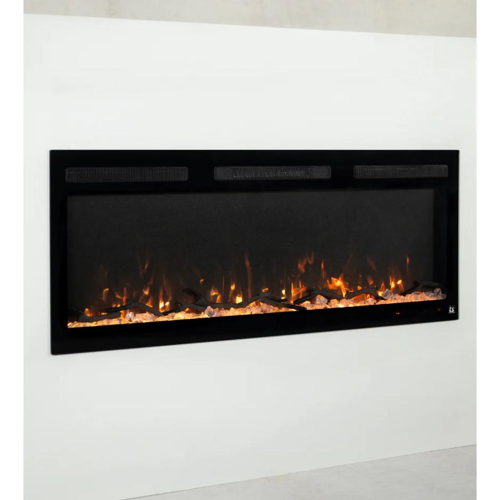Touchstone Sideline Fury 57" Slim-Depth Recessed Smart Electric Fireplace