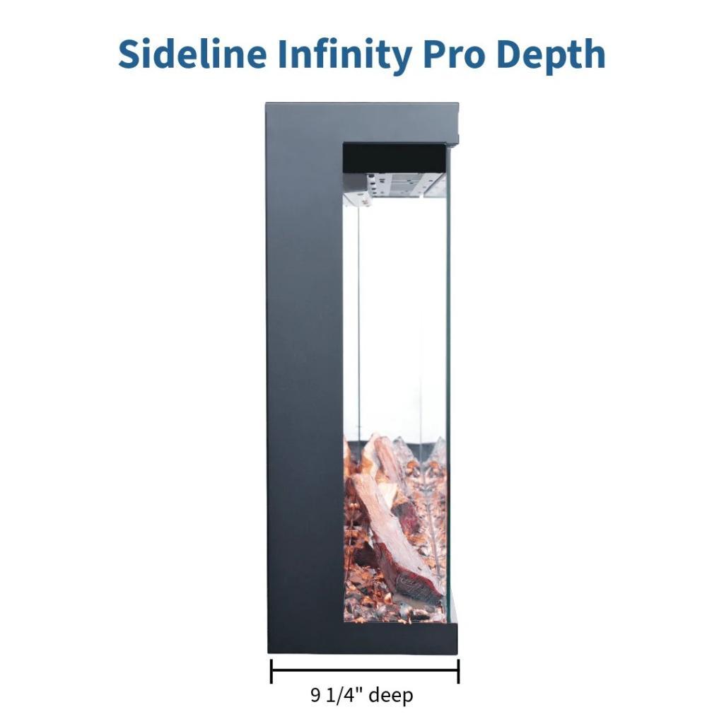 Touchstone Sideline Infinity Pro 84" 3 Sided Recessed Smart Electric Fireplace