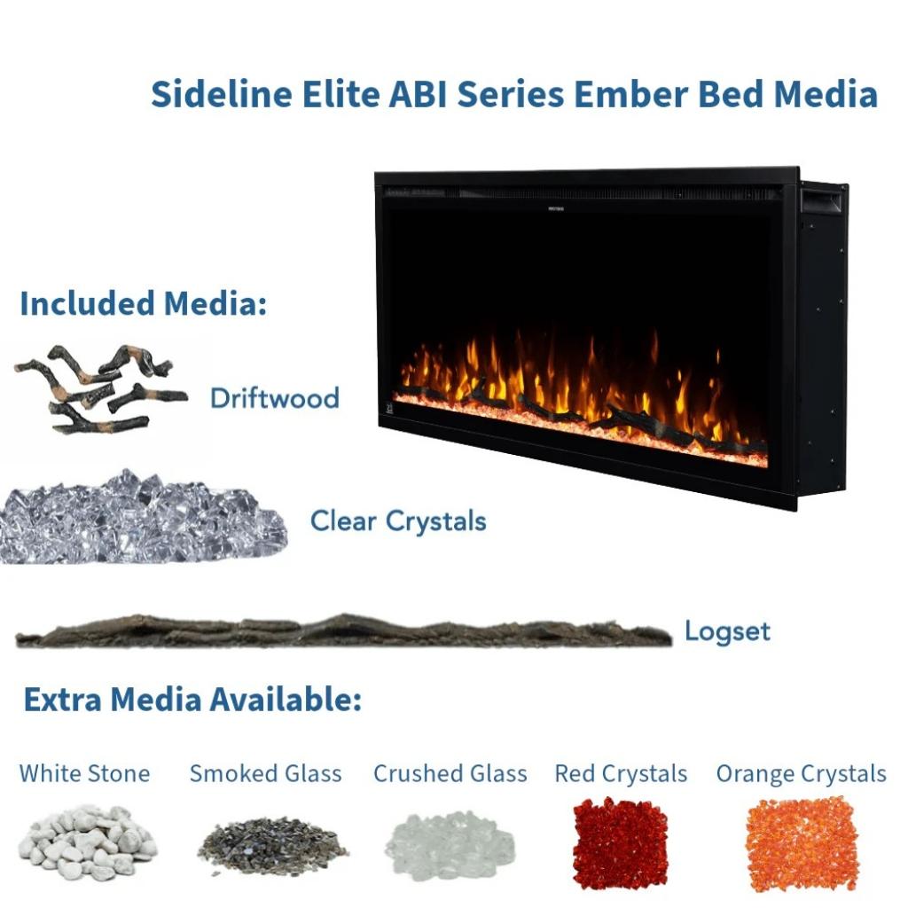 Touchstone Sideline Elite 42" Recessed Smart Electric Fireplace with Alexa Built-in