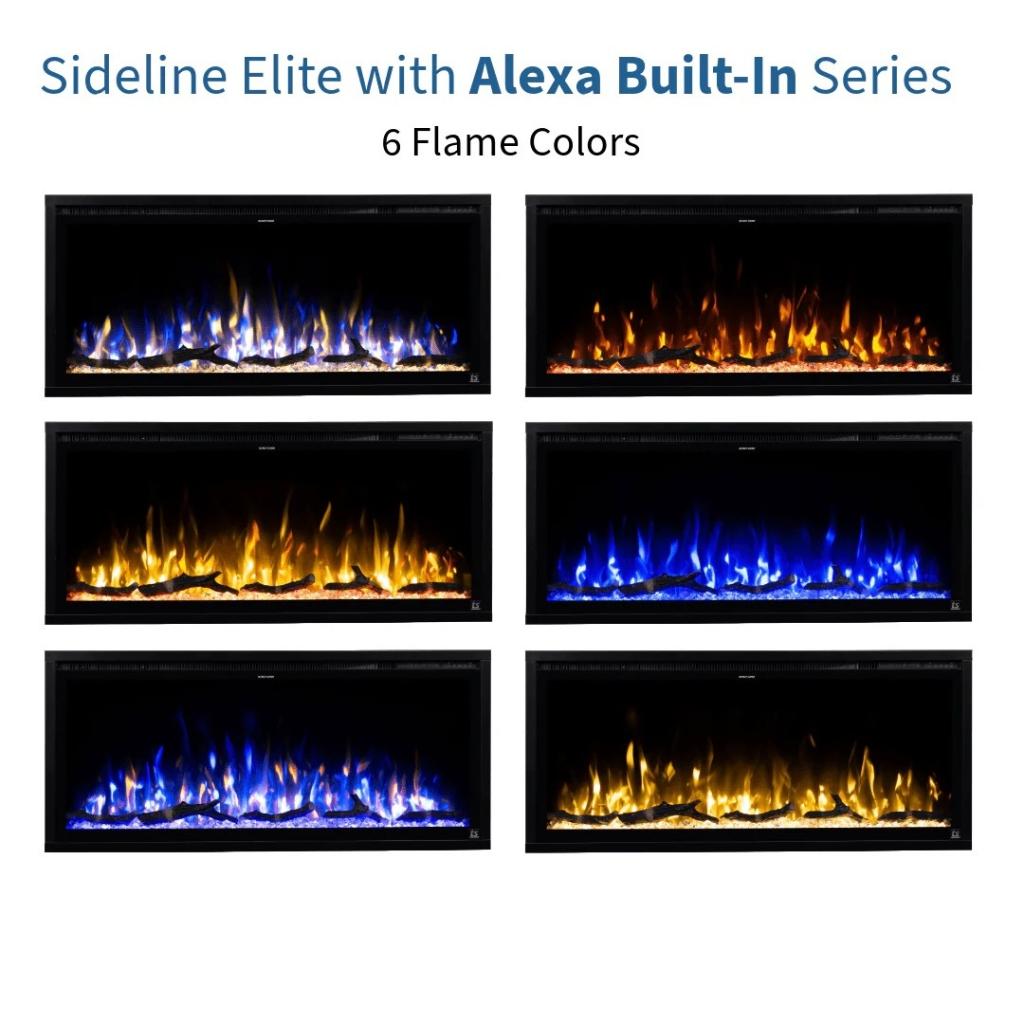 Touchstone Sideline Elite 42" Recessed Smart Electric Fireplace with Alexa Built-in