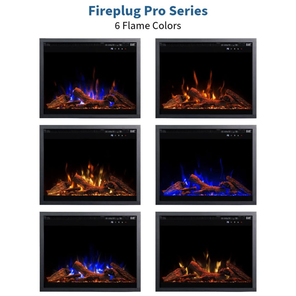 Touchstone Fireplug Pro 24" Smart Electric Fireplace Insert with Fire Crackle Sound