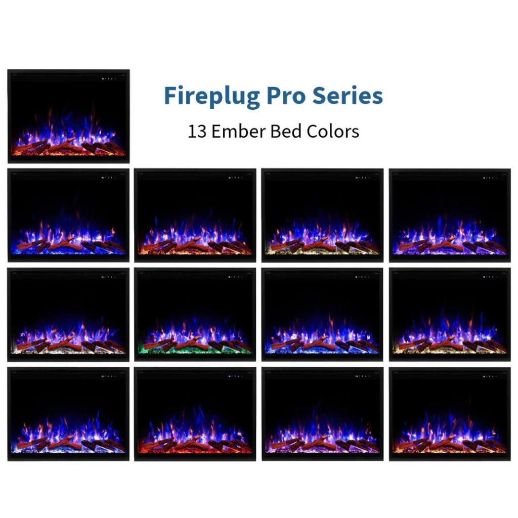 Touchstone Fireplug Pro 29" Smart Electric Fireplace Insert with Fire Crackle Sound