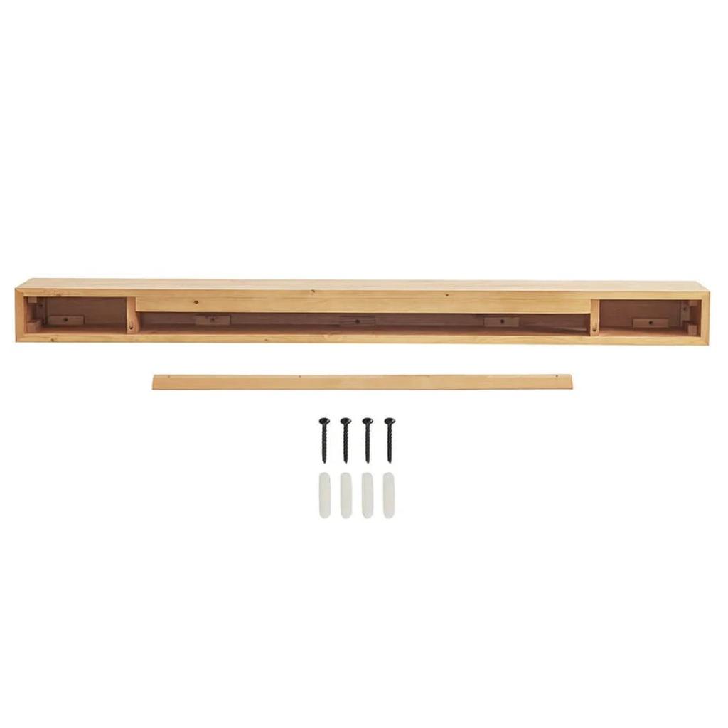 Touchstone Encase Floating Natural Electric Fireplace Wood Mantel