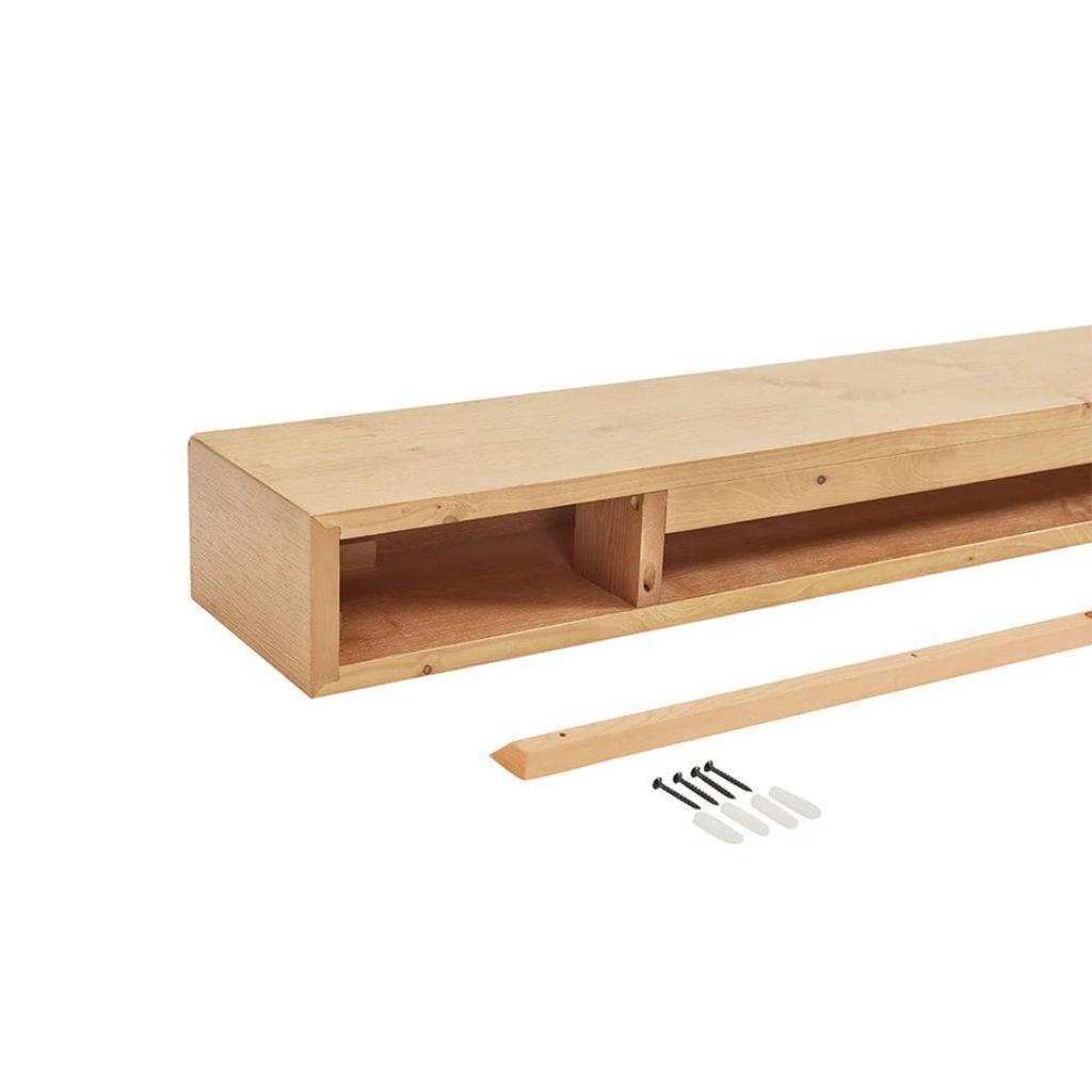 Touchstone Encase Floating Natural Electric Fireplace Wood Mantel