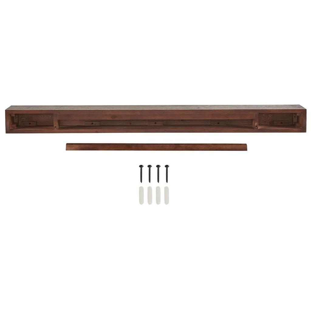 Touchstone Encase Floating Espresso Electric Fireplace Wood Mantel