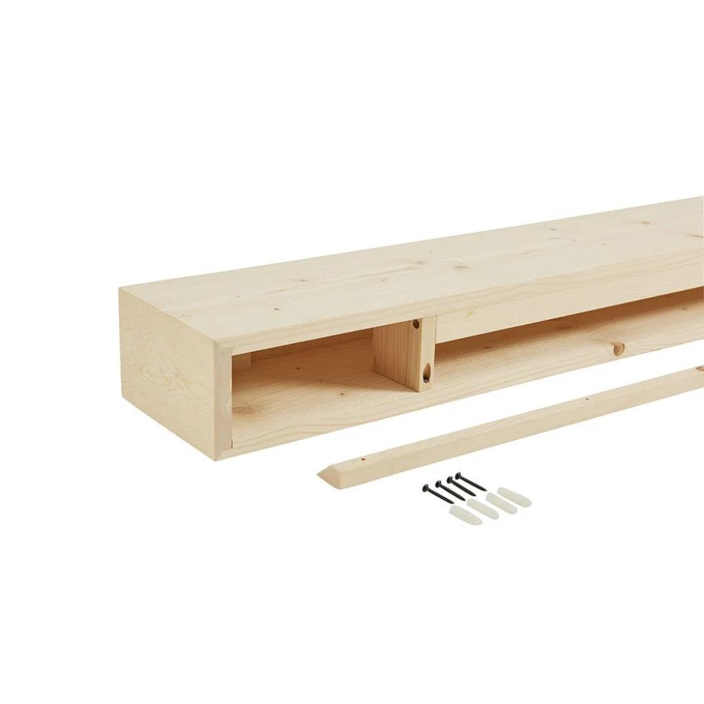 Touchstone Encase Floating Unfinished Electric Fireplace Wood Mantel