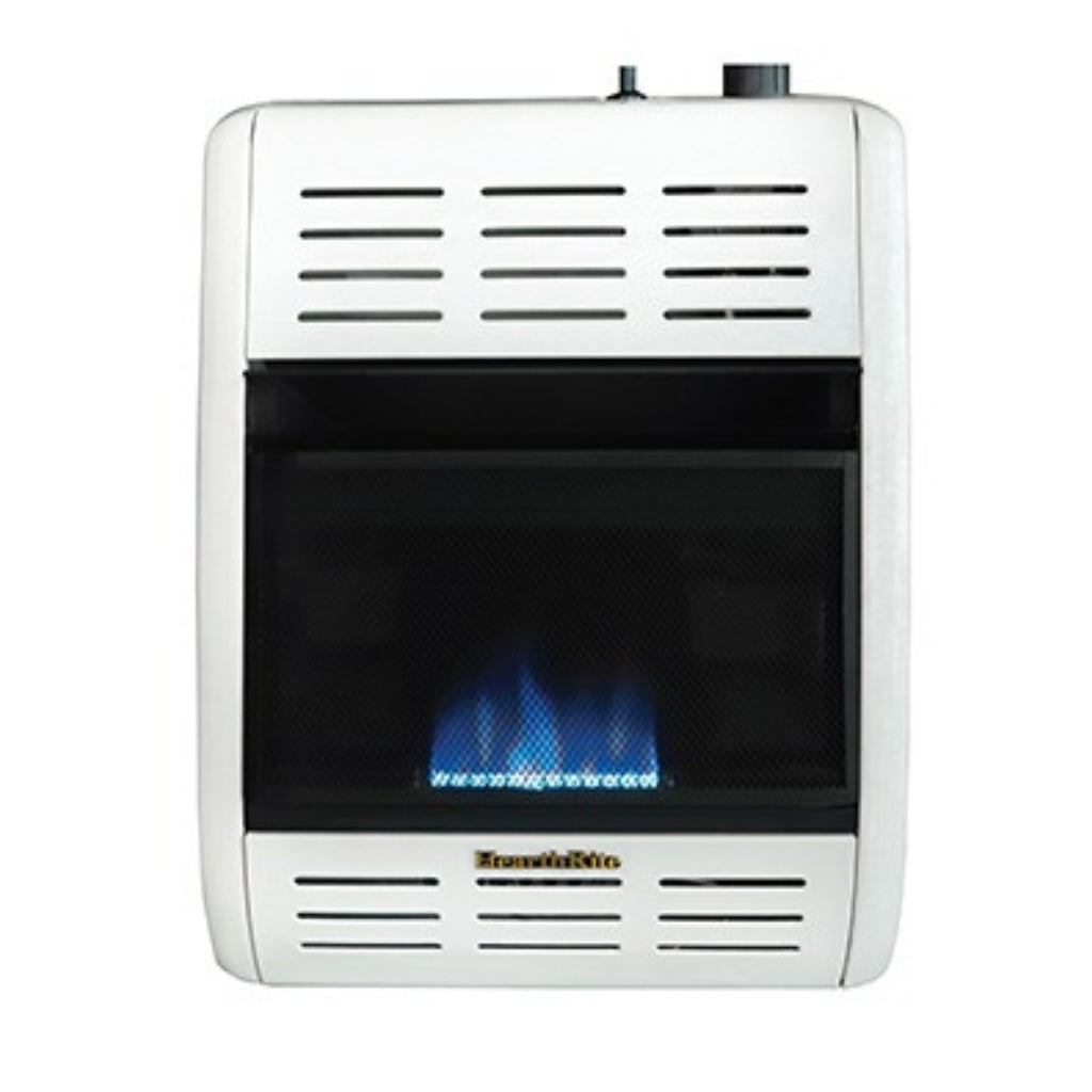 Empire 18" Modulating Hydraulic Thermostat, White 10,000 BTU Vent-Free BlueFlame Heater – Front View