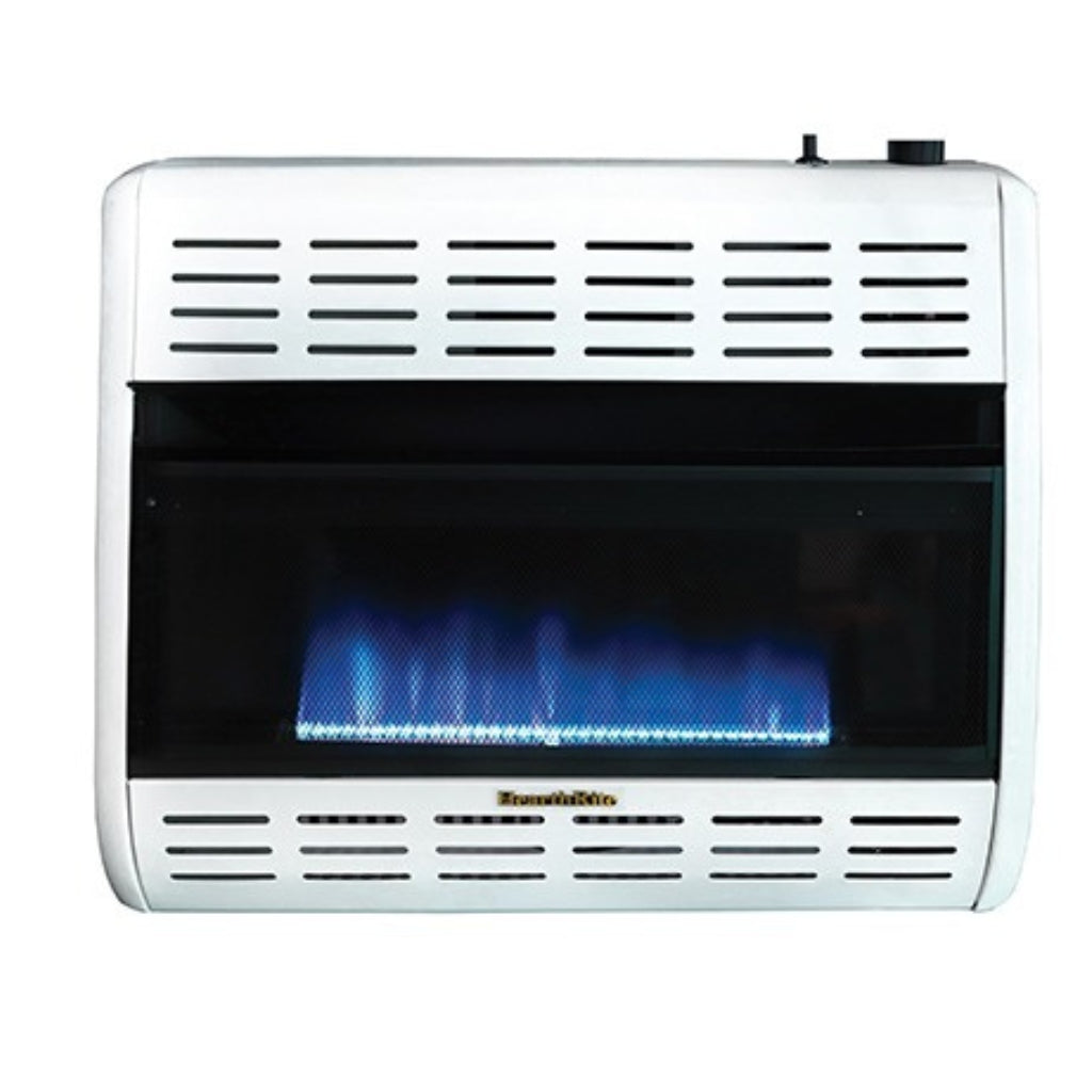 Empire 24" Modulating Hydraulic Thermostat, White 30,000 BTU Vent-Free BlueFlame Heater – Front View