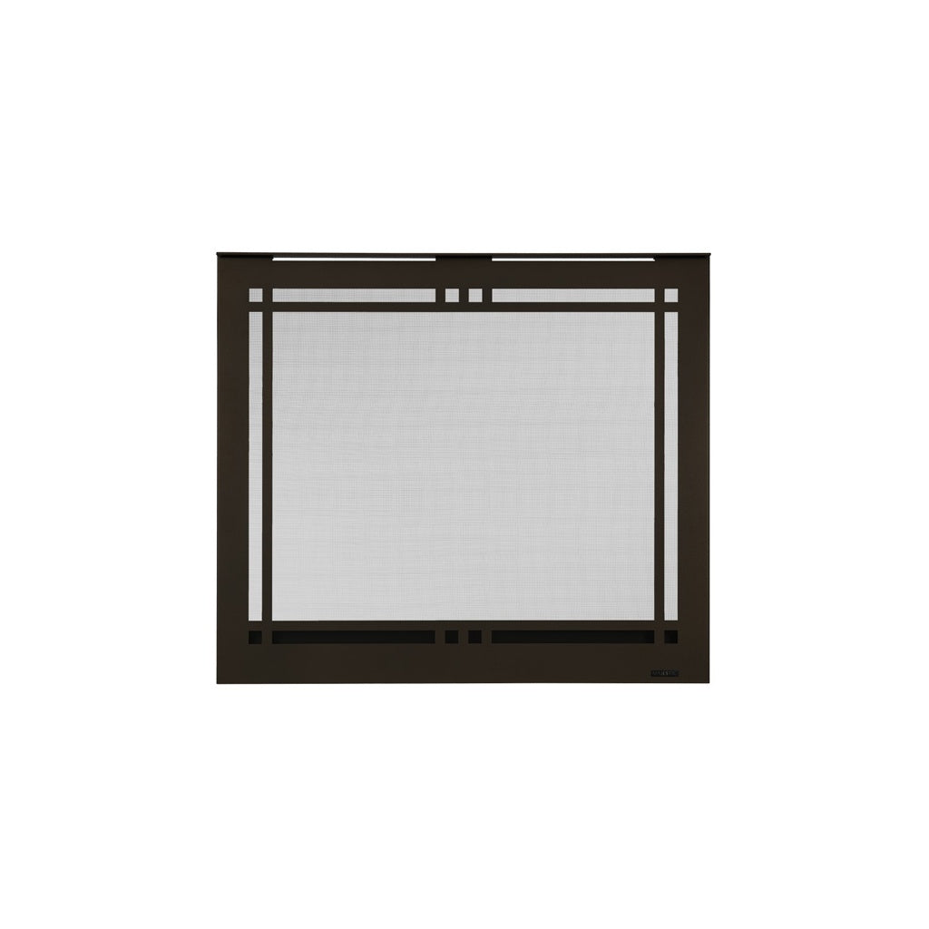 Majestic Contemporary Rectangular Door Front for 36" Quartz Platinum Fireplace