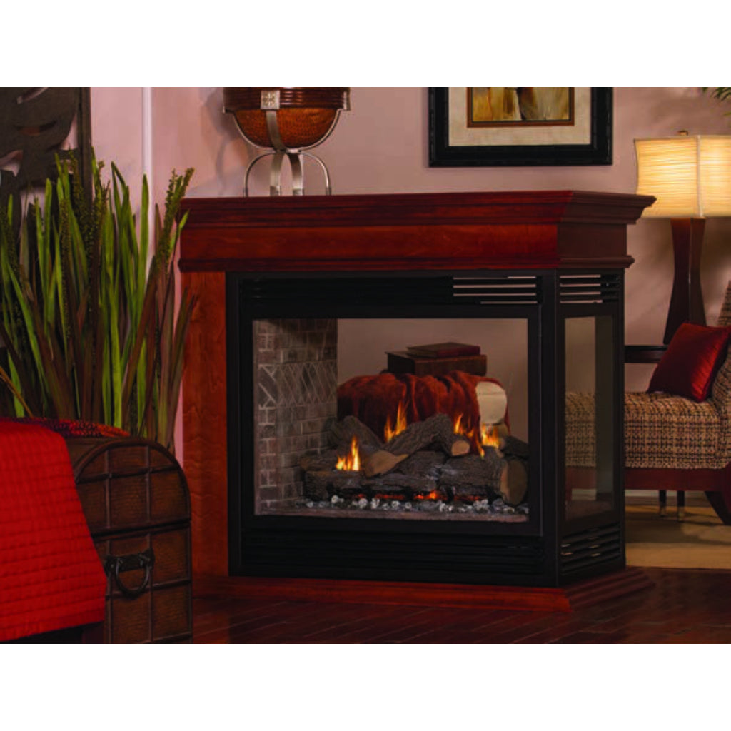 Empire Wooden Mantel Cabinet with Base for 36" Fireplaces and Fireboxes – Front View