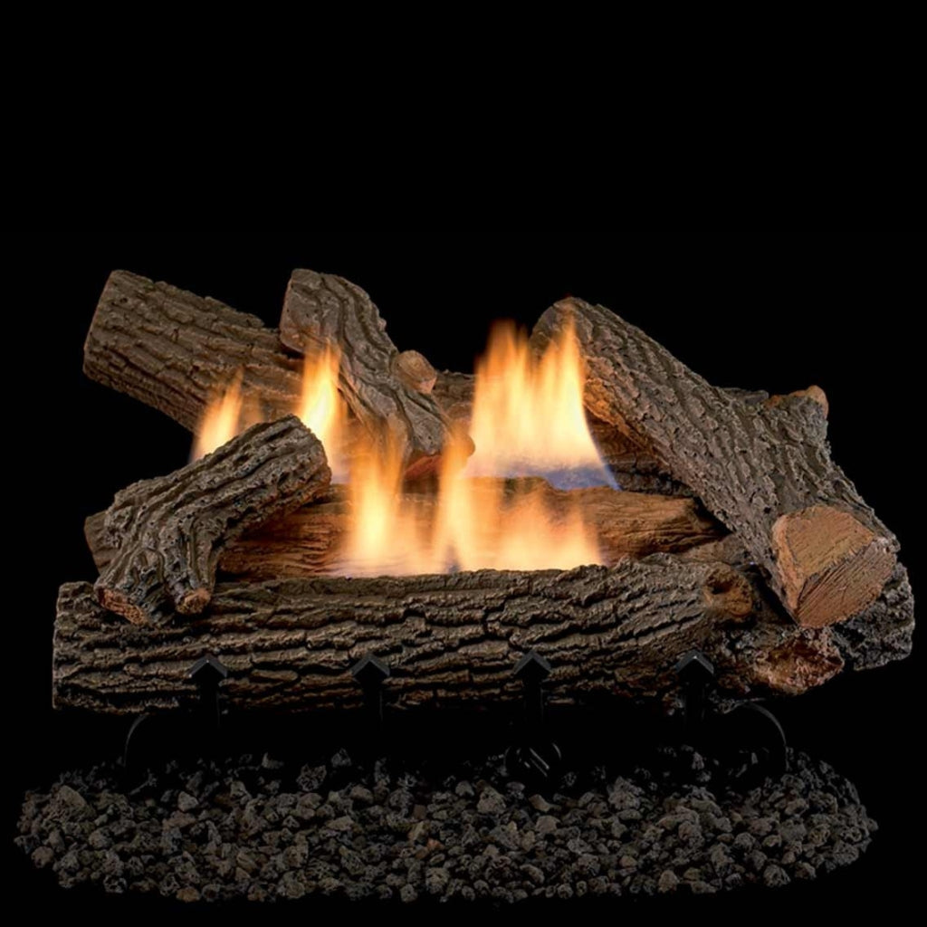Superior Crescent Hill Double-Flame 24" Concrete Vent-Free Gas Log Set — Hero