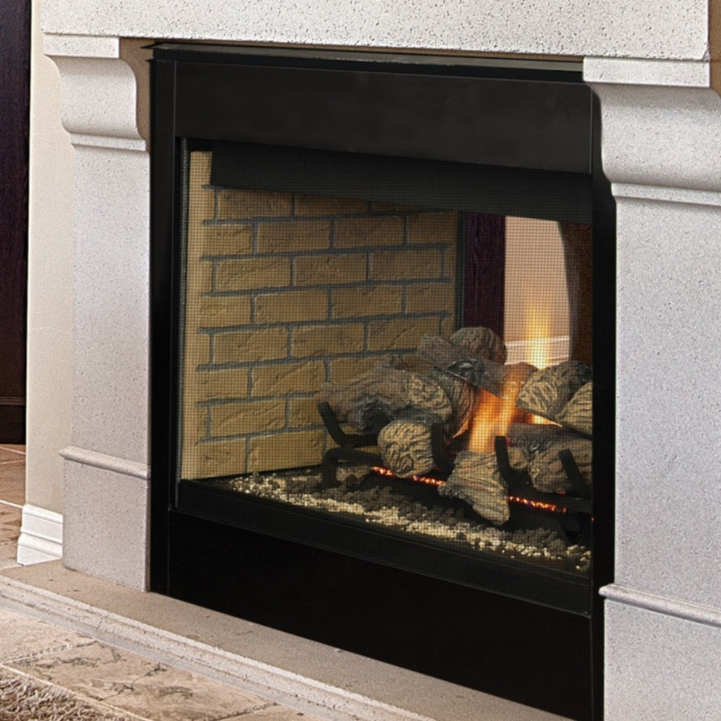 Superior DRT40ST 40" See-Through Direct Vent Gas Fireplace — Dimensional Drawing