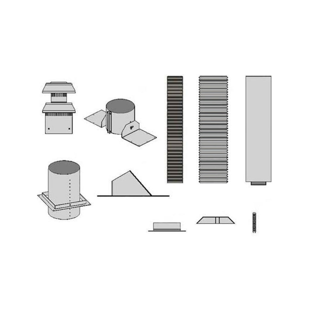 Empire 4 x 6 5/8 Vertical Vent Kits for Fireplace – Alternate View 2