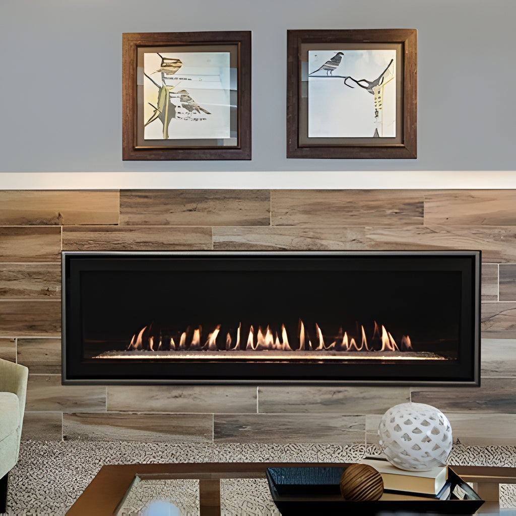Empire Boulevard 60" Direct Vent Linear Contemporary Gas Fireplace – Front View