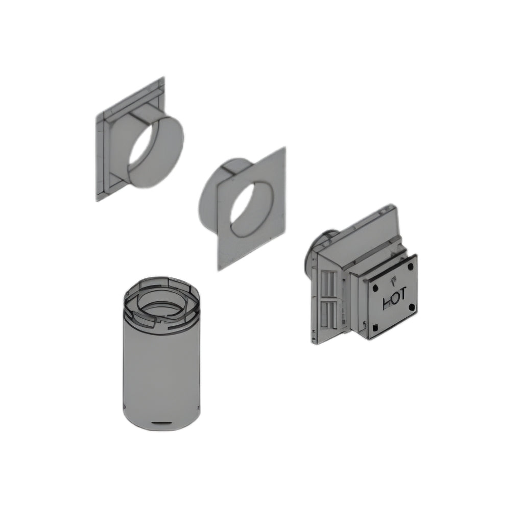 Empire 4 x 6 5/8 Horizontal Vent Kits for Fireplace – Front View