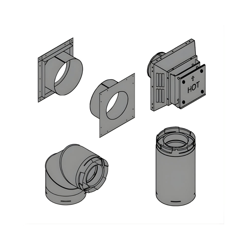 Empire 4 x 6 5/8 Horizontal Vent Kits for Fireplace – Alternate View 5