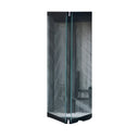 Empire Bi-Fold Black Door With Painted Black Wood Handles for Blackburn 44" Wood Firebox – Front View