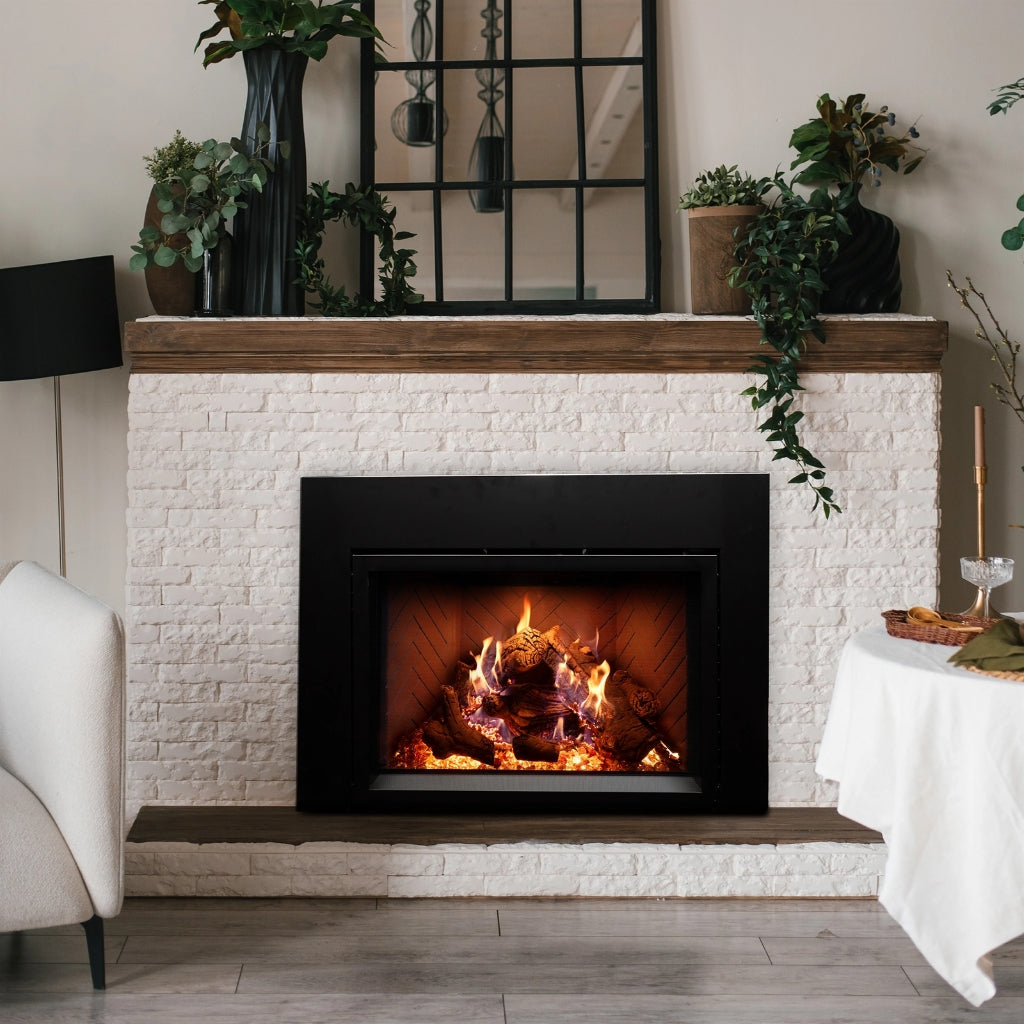 Empire Rainier 34" Premium Direct Vent Fireplace Insert - Intermittent Pilot Control with On/Off Switch – Front View
