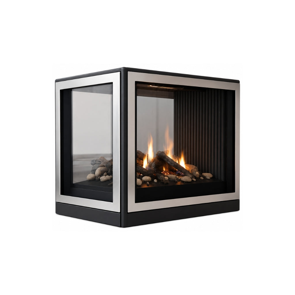 Empire Tahoe 36" Direct-Vent Clean Face Premium See-Through Fireplace – Front View