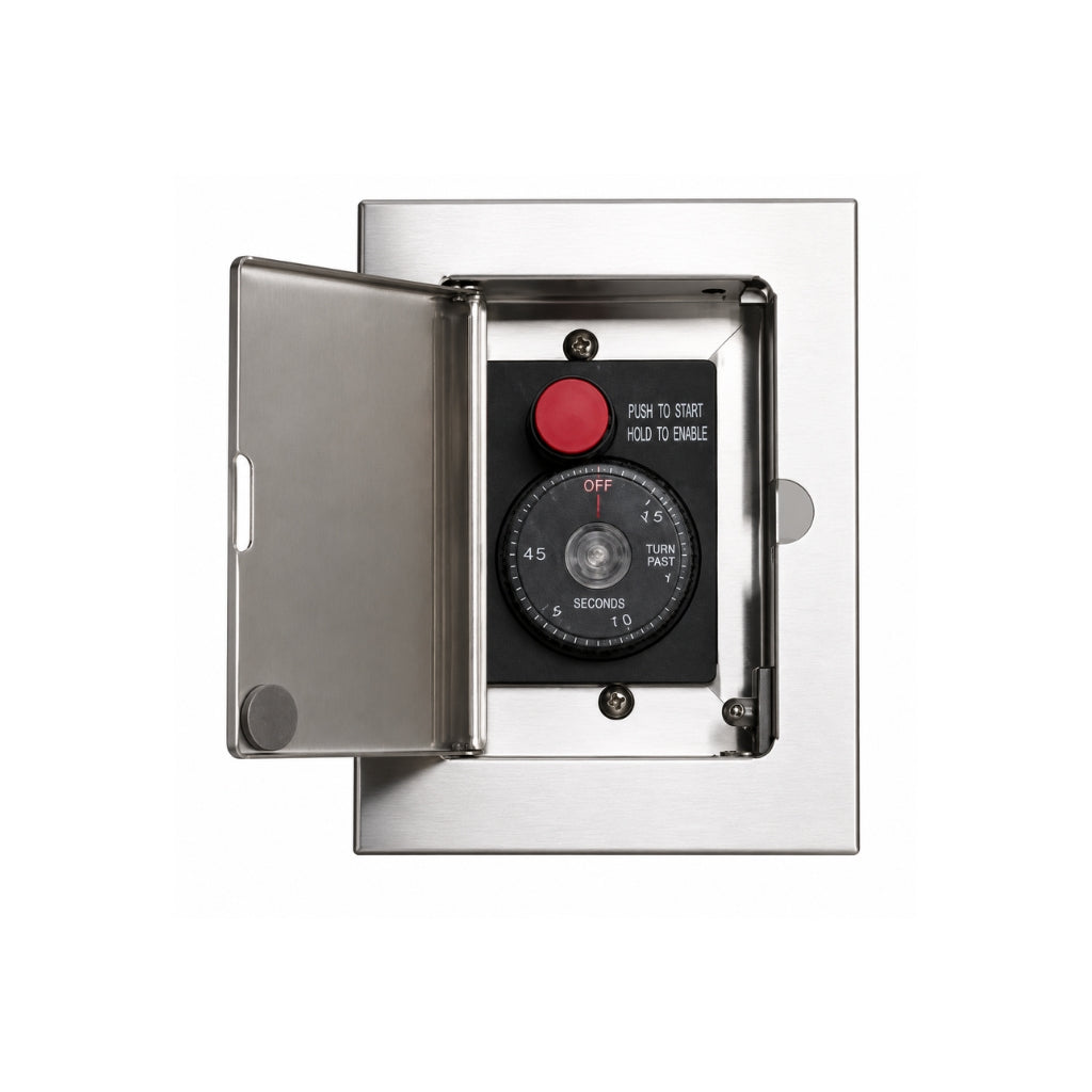 Empire Carol Rose E-Stop Timer Compartment, SS Linear Fireplace Accessory – Front View